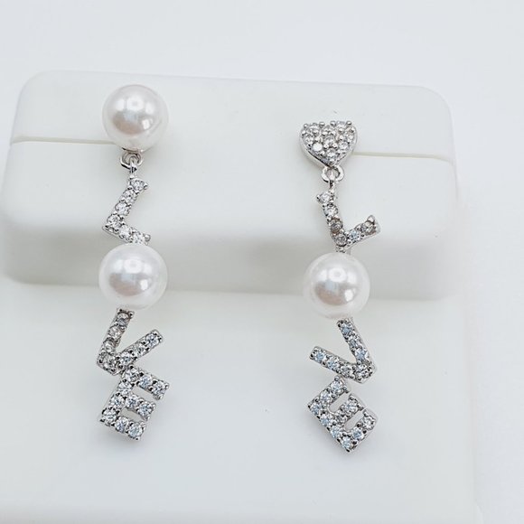 - "925 Sterling Silver Cubic Zirconia Earrings, U19254706